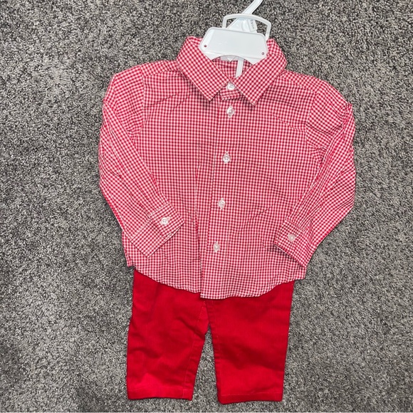 Boys 3 piece matching set sweater long sleeve dress shirt corduroy pants outfit - Picture 11 of 12